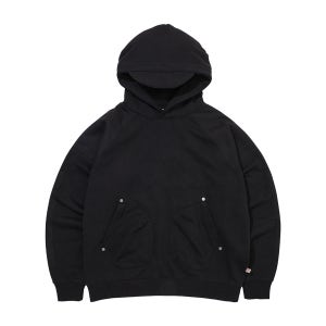 트루릴리젼 우븐 패치 후디 솔리드 블랙 TRA3TSU505BBK