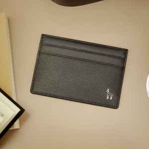 [헤지스 액세서리 남성] [스테디셀러] 블랙 단색 소가죽 카드지갑 WUHO5E305BK