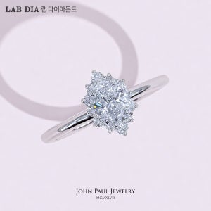 [LA8122RV05] 5부 헤일로 오벌컷 랩다이아 반지