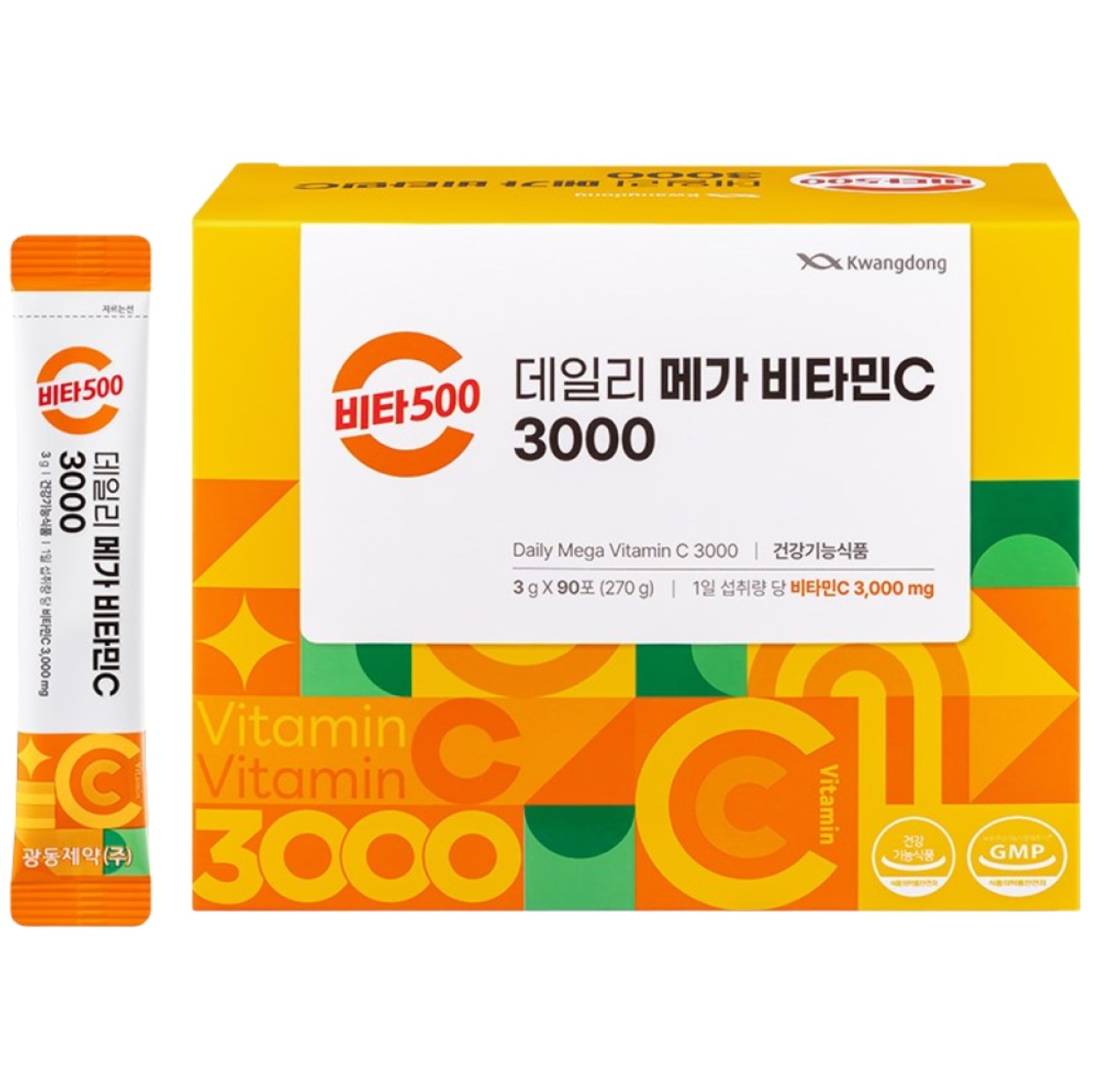 광동 데일리 메가 비타민C 3000 3g x 90포, 1개