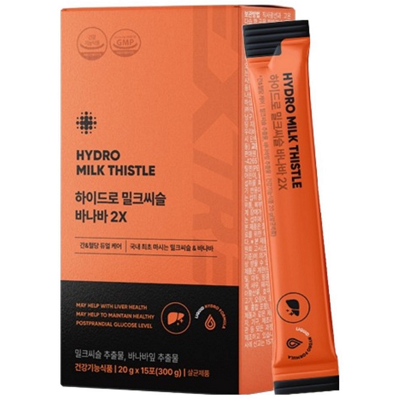 <b>익스트림</b> 하이드로 밀크씨슬 바나바 2X 20g x 15포, 3개