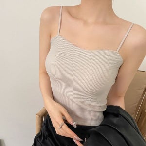 [오아즈] 사각 패턴 여성 나시 일체형 언더웨어 4color