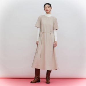 [랩] 벨트 롱 플레어 반팔원피스 AQ4WOA60 AQ4WOA60