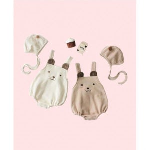 조이멀티 폼폼 멜빵 유아 바디슈트 2종세트66 100 204265 3771525