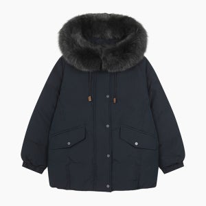 [베네통]2025 WINTER 코튼 야상 폭스퍼 구스 다운 BAPD54561DN