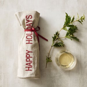 해피 홀리데이 와인백(레드/베이지)