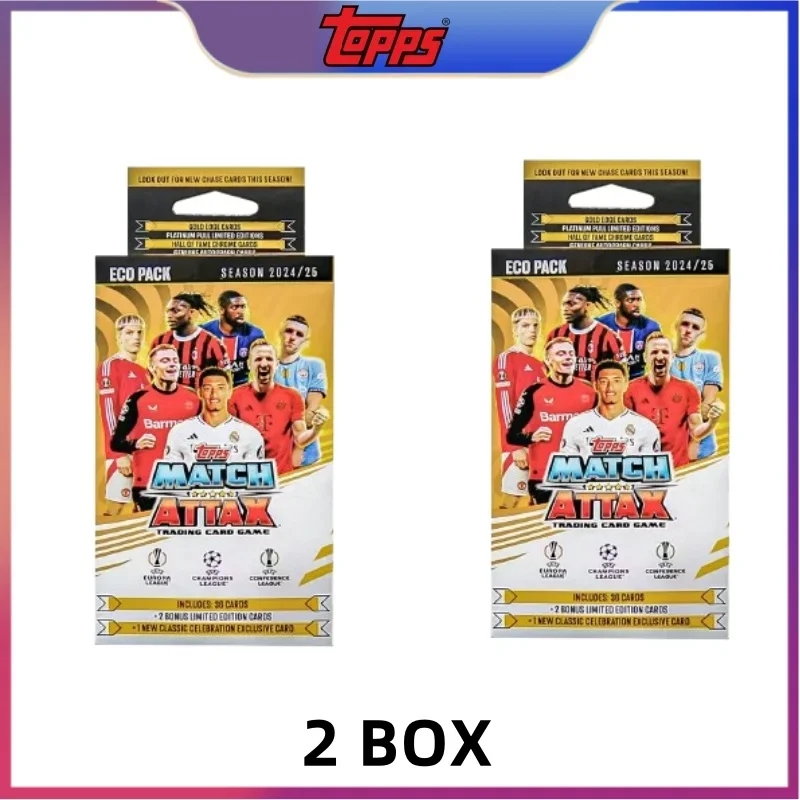 TOPPS 2024-25 축구 스타 카드 MATCH ATTAX 컬렉션 초보자 팩 박스 팬 생일  01 GH-2BOX