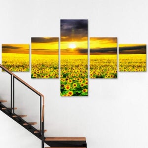 아트박스/꾸밈 ct325-노을아래해바라기_노프레임세트_1812260241