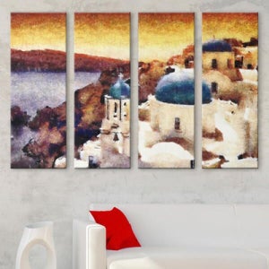 아트박스/꾸밈 cz265-산토리니노을스케치_대형노프레임세트__1609260877