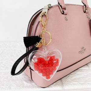 투명 하트블럭 태슬 가죽 키링만들기 10인세트 책가방 미술수업 엄마표미술 미술활동