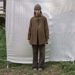 [모노크롬] beika high neck coat (brown)