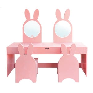 어린이집 소꿉놀이용 나무 유아화장대 2인용 세트 크리스마스선물 여자아이 케이뷰티