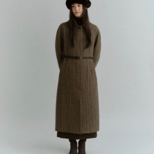[호와스] BERN CHECK COAT (BROWN CHECK) 2989513