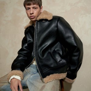 [스페로네] [리뉴얼] 프리미엄 스탠다드 B3 무스탕 자켓 맨 (블랙) fake B3 jacket black