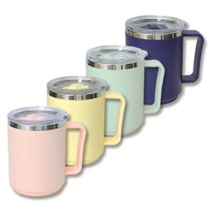 cafe stella 컬러 스텐 머그컵 440ml판촉 제작 홍보 인쇄 대량구매