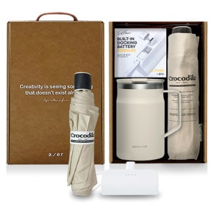 레스쁘리 고급 락앤락 세트 F(NEW메트로머그+크로커다일 레터링 우산+일체형 도킹 보조배터리)판촉 제작 홍보 인쇄 대량구매