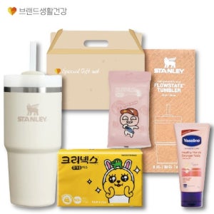 브생건51호(스탠리 �처591ml텀블러+크리넥스 카카오 휴대용티슈+수앤수 물티슈+바세린 핸드크림)판촉 제작 홍보 인쇄 대량구매