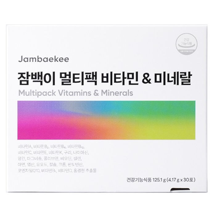 잠백이 멀티팩 비타민 앤 미네랄 4.17g x 30포, 1개