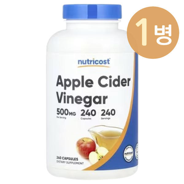 뉴트리코스트 에사비 <b>애사비 500mg</b> 캡슐 240정 에탄산 초산균 사과 식초 대용량 439643