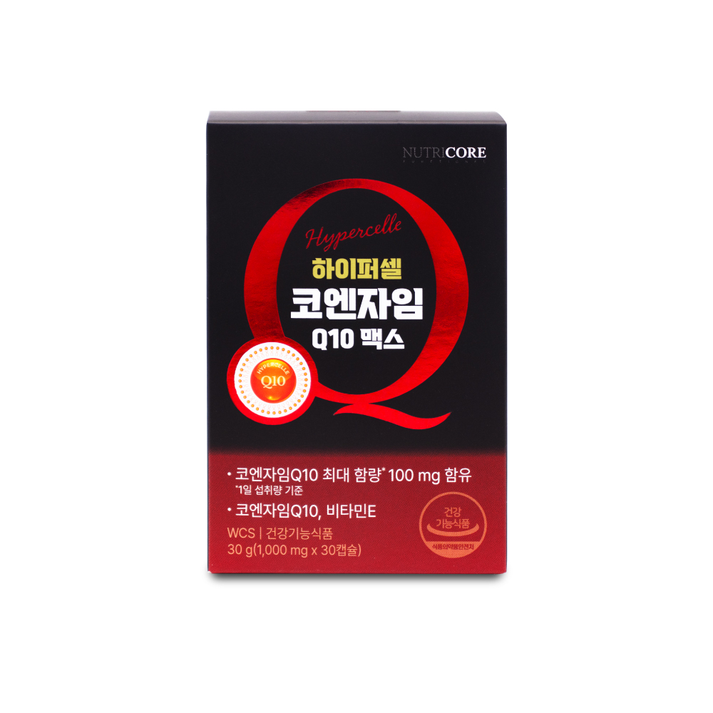 뉴트리코어 하이퍼셀 <b>코엔자임Q10</b> 맥스 1000mg x 30캡슐, 1개