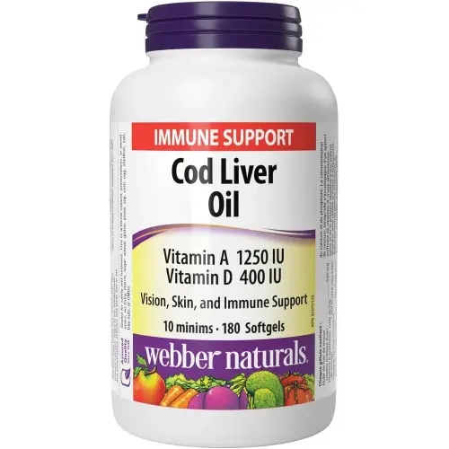 Webber Naturals <b>웨버</b> 내츄럴 대구간유 180정