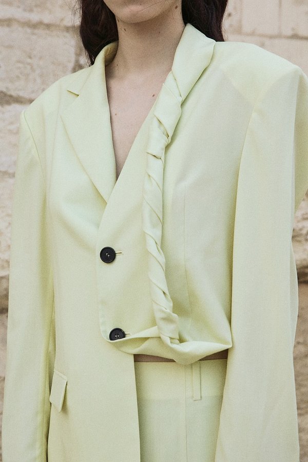 [진선] [주문제작] Kerykeion Twisted Wool Jacket BK - 블랙