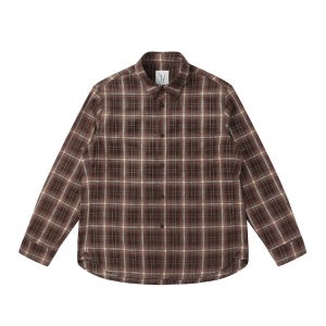 [소루] Relaxed Fit Flannel Check Shirt_Brown 진한갈색 Q3CSWDCASH01BW