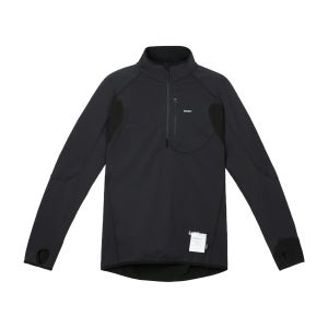 새티스파이 퍼즈플리스 그리드 하프집 블랙 남성 11013-00001