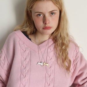 [시눈] Twin Rabbits Necklace Set (Silver Gold) SN2F4AA007SO