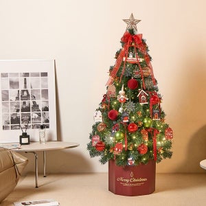 [하우쎈스] 크리스마스트리 PET 풀세트 제니스 와인/골드 1.4M-1.6M-4종+예쁜 가랜드 증정