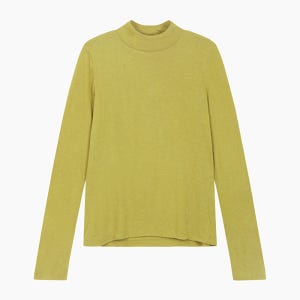 [베네통]2025 WINTER 베이직 모크넥 티셔츠 BATS55561GN