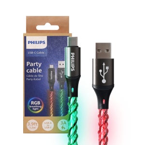 필립스 A TO C타입 LED 파티 케이블 1.2M