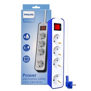 필립스 디자인 컬러탭 블루 4구 3M