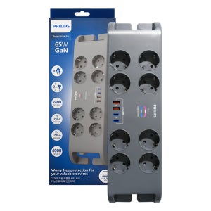 필립스 서지보호 울트라 USB 멀티탭 과부하차단 8구 2M