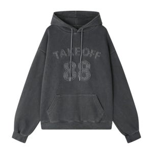 [피오엘] 테이크오프 피그먼트 후드티_차콜 POL25SEREOSUT21