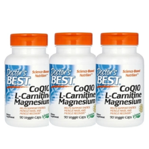 2+1 닥터스베스트 코큐텐 코엔자임큐텐 <b>CoQ</b>10 L-<b>카르니틴 마그네슘</b> 베지 캡슐 90정