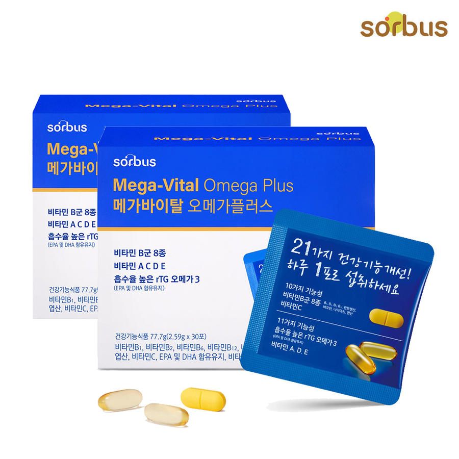 <b>소버스</b> 메가바이탈 오메가플러스 2박스 2개월