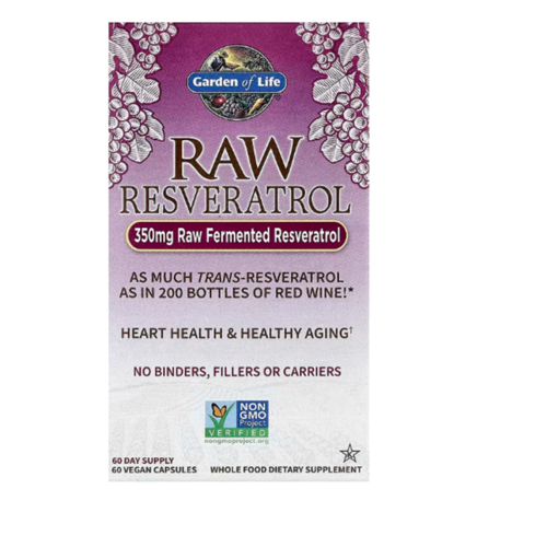 가든오브라이프 <b>RAW 레스베라트롤 350mg</b> 베지 캡슐 60정