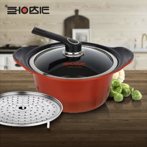 전골 주물 24cm 양수 라면냄비 라면냄비 국냄비 통주물냄비 세라믹냄비 주물냄비