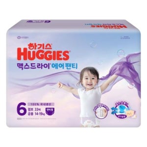 하기스 맥스드라이 에어 팬티기저귀 점보 6단계(공용) 33매