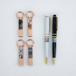 나빌레라 LED 자개스틱 USB 금장띠 볼펜세트 전통문양(8G~32G)  판촉물 제작 전문~컴퓨터/전자~USB 32G