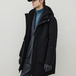 [알레그리] 블랙《Soft-Lite》Olmetex [Siberian Goose] 중기장 점퍼 ARJU5D501BK