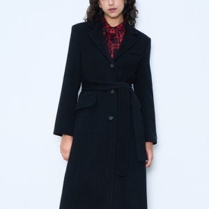 [코디너리] Wool single breasted coat - black