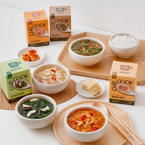 국산 재료를 사용해 더 풍미 깊은 간편 블럭 국 4종(미역국 황태 콩나물국 된장국 김치 콩나물국)