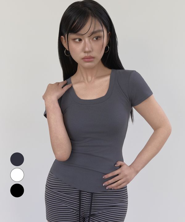 [릿지서울] U넥 시그니처 라인 캡내장 반팔티