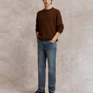 [지오다노] 남자 기모 스탠다드 슬림핏 데님 114946 01114946