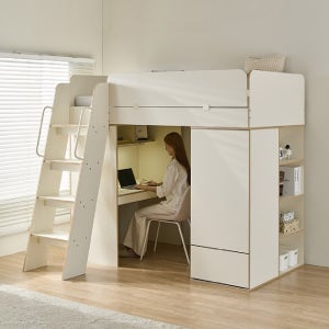 삼익가구 빅 네스트 벙커 이층 침대+옷장+책상+LED 세트(매트포함)