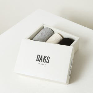 [닥스 액세서리] [LF몰단독] 블랙 DD로고 면혼방 여성 중목양말3종세트 DBSS6E553BK