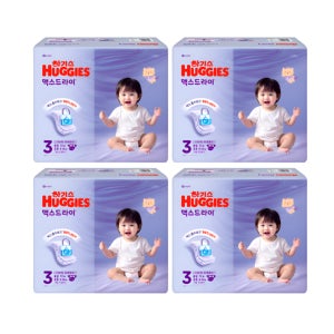 NEW 하기스 2025 맥스드라이 3단계 공용 (72매X4팩) 밴드형 기저귀