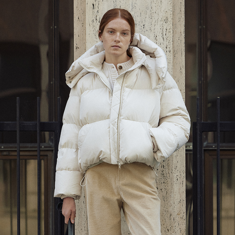 [소치이] Hooded Goosedown Jacket - Cream